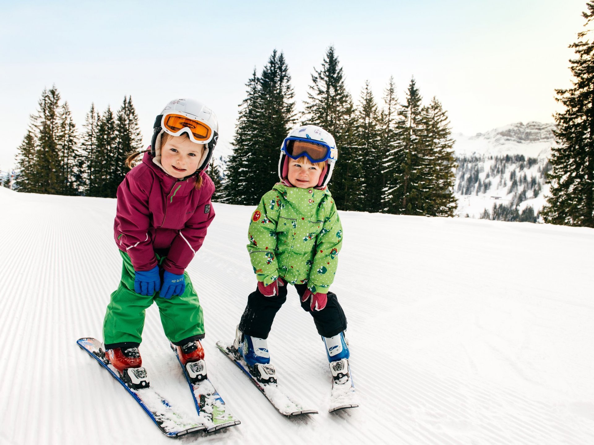 Kinder Skifahren im Skigebiet Damüls Mellau